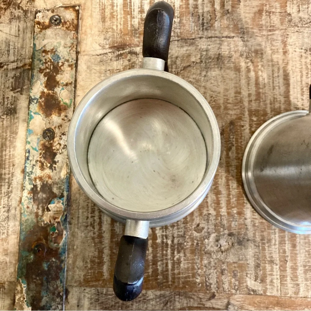 Vintage Stieff Pewter P1-23 Coffee or Tea Pot with Sugar and Creamer Set